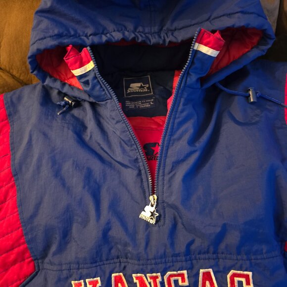 Vintage 90s NCAA kansas jayhawks starter jacket half zip - large - Picture 9 of 11